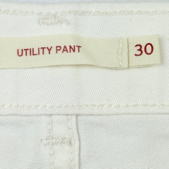 Levi's Women's Stretch White Utility Ankle Pants Size 30x27 Mid Rise Slim NWT - Picture 6 of 12